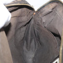 FENDI Zucchino Canvas Mamma Baguette Shoulder Bag Black Gold Auth ti3858-21