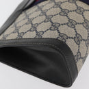 GUCCI GG Supreme Sherry Line Clutch Bag PVC Navy 37 014 2125 Auth ti3859-10