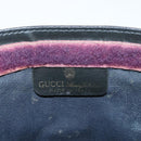 GUCCI GG Supreme Sherry Line Clutch Bag PVC Navy 37 014 2125 Auth ti3859-12