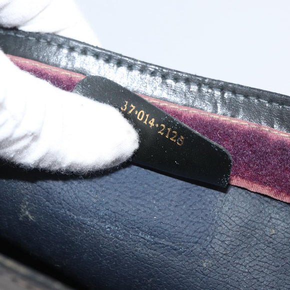 GUCCI GG Supreme Sherry Line Clutch Bag PVC Navy 37 014 2125 Auth ti3859