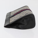 GUCCI GG Supreme Sherry Line Clutch Bag PVC Navy 37 014 2125 Auth ti3859-5