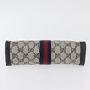 GUCCI GG Supreme Sherry Line Clutch Bag PVC Navy 37 014 2125 Auth ti3859-7