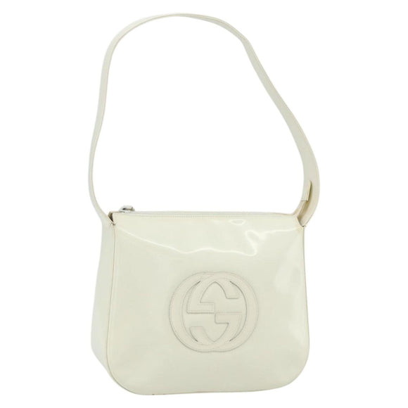 GUCCI Schoudertas Emaille Wit 001 1364 1703 Authentiek ti3860