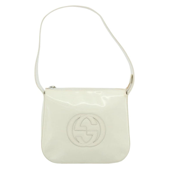 GUCCI Schoudertas Emaille Wit 001 1364 1703 Authentiek ti3860