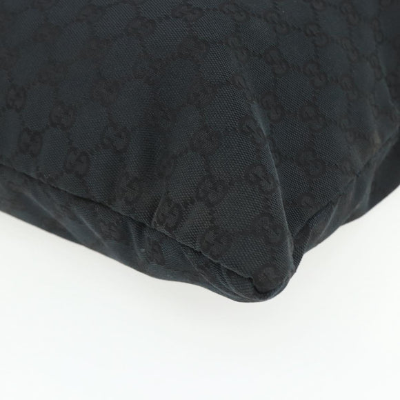 GUCCI GG Canvas Tote Bag Black Gold 002 1097 Auth ti3861