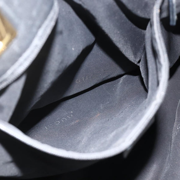 GUCCI GG Canvas Tote Bag Black Gold 002 1097 Auth ti3861