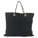 GUCCI GG Canvas Tote Bag Black Gold 002 1097 Auth ti3861-2