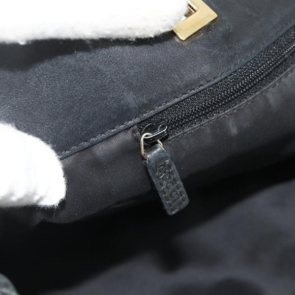 GUCCI GG Canvas Tote Bag Black Gold 002 1097 Auth ti3861