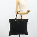 GUCCI GG Canvas Tote Bag Black Gold 002 1097 Auth ti3861-23