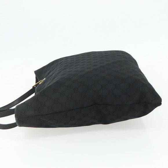 GUCCI GG Canvas Tote Bag Black Gold 002 1097 Auth ti3861