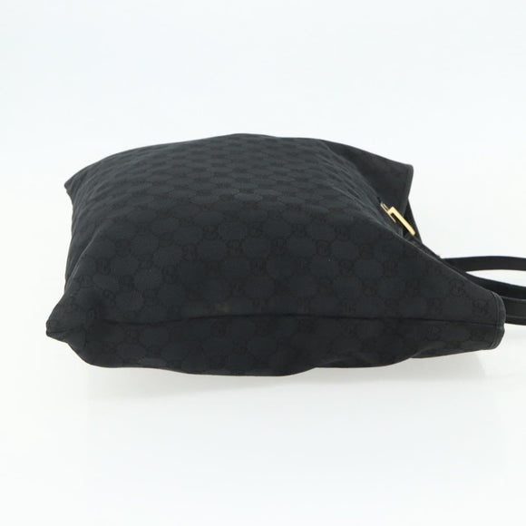 GUCCI GG Canvas Tote Bag Black Gold 002 1097 Auth ti3861