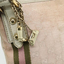 GUCCI GG Canvas Sherry Line Shoulder Bag Pink Gold 144388 Auth ti3863-17