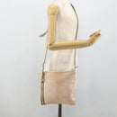 GUCCI GG Canvas Sherry Line Shoulder Bag Pink Gold 144388 Auth ti3863-23