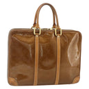 LOUIS VUITTON Monogram Vernis Van Damme Hand Bag Bronze M91125 LV Auth ti3865-1