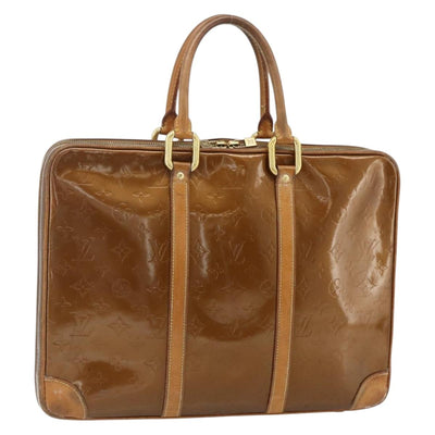 LOUIS VUITTON Monogram Vernis Van Damme Hand Bag Bronze M91125 LV Auth ti3865
