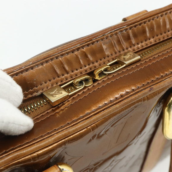 LOUIS VUITTON Monogram Vernis Van Damme Hand Bag Bronze M91125 LV Auth ti3865
