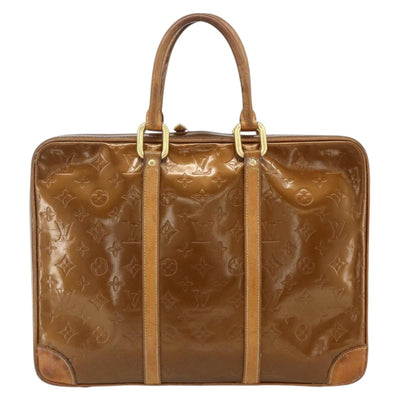 LOUIS VUITTON Monogram Vernis Van Damme Hand Bag Bronze M91125 LV Auth ti3865 - 0