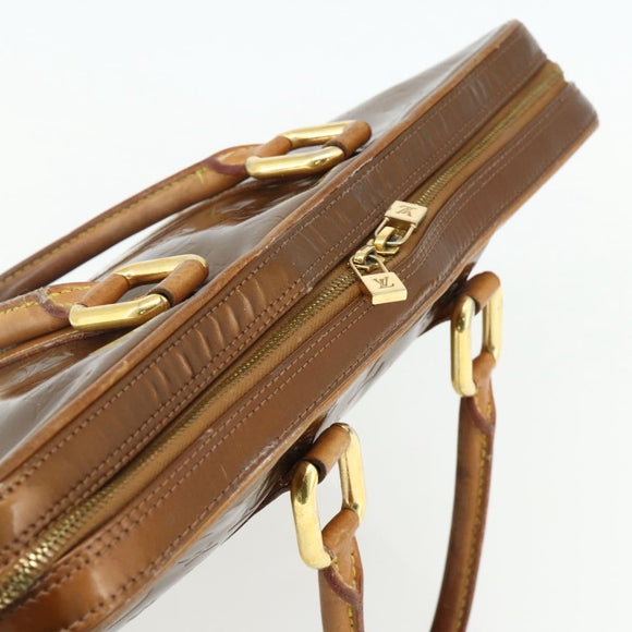 LOUIS VUITTON Monogram Vernis Van Damme Hand Bag Bronze M91125 LV Auth ti3865