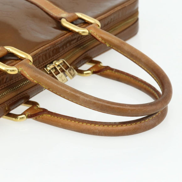 LOUIS VUITTON Monogram Vernis Van Damme Hand Bag Bronze M91125 LV Auth ti3865