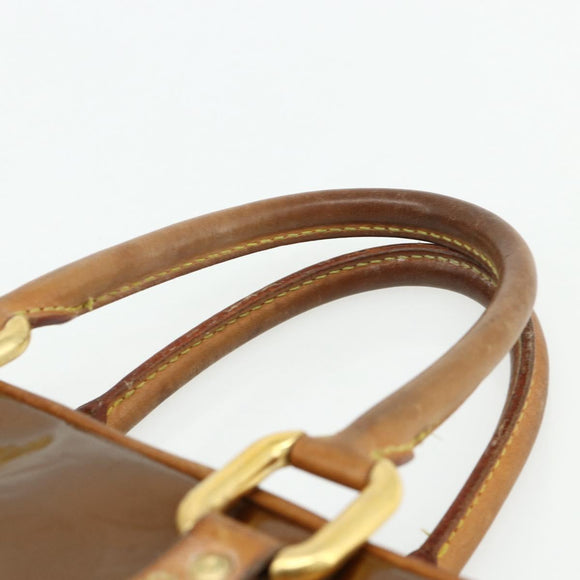 LOUIS VUITTON Monogram Vernis Van Damme Hand Bag Bronze M91125 LV Auth ti3865