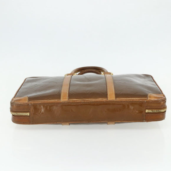 LOUIS VUITTON Monogram Vernis Van Damme Hand Bag Bronze M91125 LV Auth ti3865