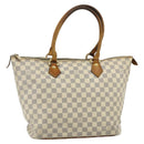 LOUIS VUITTON Damier Azur Saleya MM Tote Bag N51185 LV Auth ti3866-1