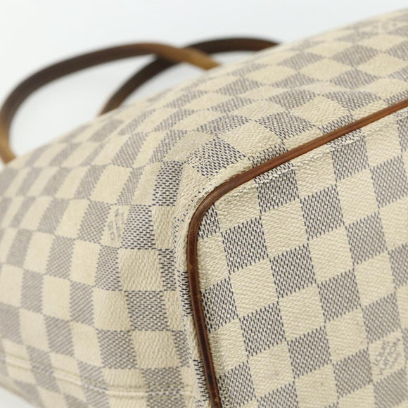 LOUIS VUITTON Damier Azur Saleya MM Tote Bag N51185 LV Auth ti3866