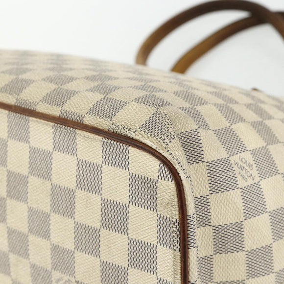 LOUIS VUITTON Damier Azur Saleya MM Tote Bag N51185 LV Auth ti3866