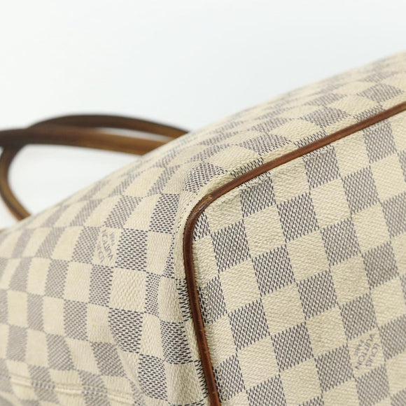 LOUIS VUITTON Damier Azur Saleya MM Tote Bag N51185 LV Auth ti3866