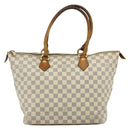 LOUIS VUITTON Damier Azur Saleya MM Tote Bag N51185 LV Auth ti3866-2