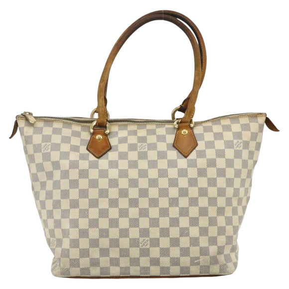 LOUIS VUITTON Damier Azur Saleya MM Tote Bag N51185 LV Auth ti3866