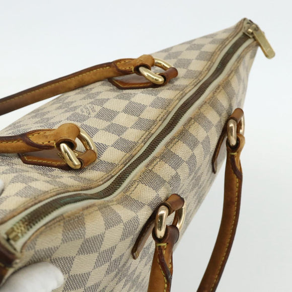 LOUIS VUITTON Damier Azur Saleya MM Tote Bag N51185 LV Auth ti3866