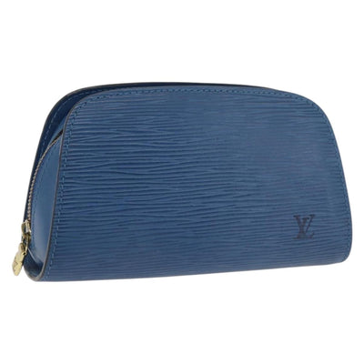LOUIS VUITTON Epi Dauphine PM Pouch Blue M48445 LV Auth ti3870