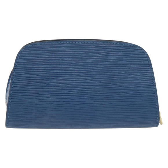 LOUIS VUITTON Epi Dauphine PM Pouch Blue M48445 LV Auth ti3870