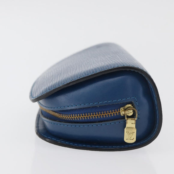 LOUIS VUITTON Epi Dauphine PM Pouch Blue M48445 LV Auth ti3870