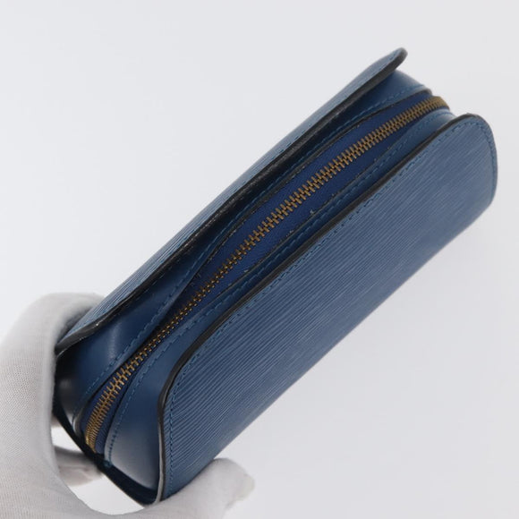 LOUIS VUITTON Epi Dauphine PM Pouch Blue M48445 LV Auth ti3870