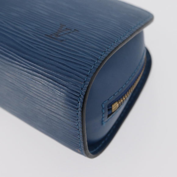 LOUIS VUITTON Epi Dauphine PM Pouch Blue M48445 LV Auth ti3870