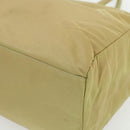 PRADA Hand Bag Nylon Beige Silver Auth ti3872-14