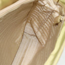 PRADA Hand Bag Nylon Beige Silver Auth ti3872-19