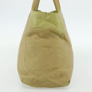 PRADA Hand Bag Nylon Beige Silver Auth ti3872-3