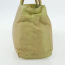 PRADA Hand Bag Nylon Beige Silver Auth ti3872-4