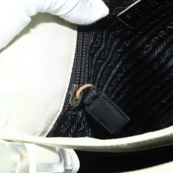 PRADA Hand Bag Nylon Baby Blue Clear Auth ti3873