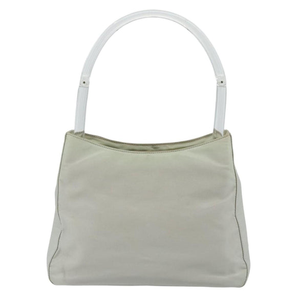PRADA Hand Bag Nylon Baby Blue Clear Auth ti3873