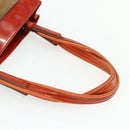 PRADA Tote Bag Patent leather Red Silver Auth ti3877-7
