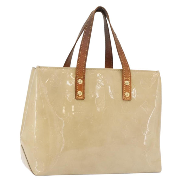 LOUIS VUITTON Monogram Vernis Reade PM Hand Bag Beige M91144 LV Auth ti3878