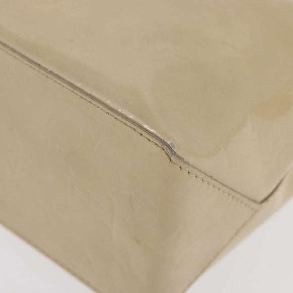 LOUIS VUITTON Monogram Vernis Reade PM Hand Bag Beige M91144 LV Auth ti3878