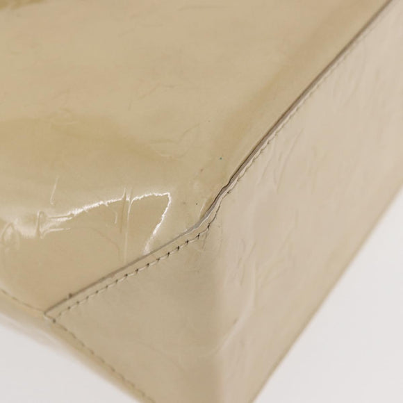 LOUIS VUITTON Monogram Vernis Reade PM Hand Bag Beige M91144 LV Auth ti3878