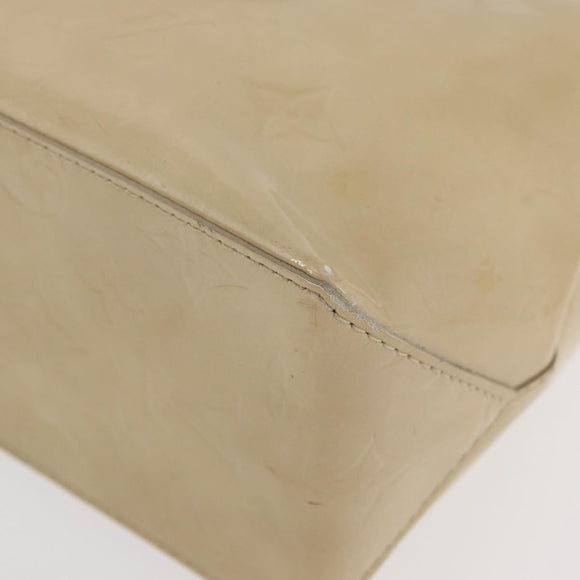 LOUIS VUITTON Monogram Vernis Reade PM Hand Bag Beige M91144 LV Auth ti3878