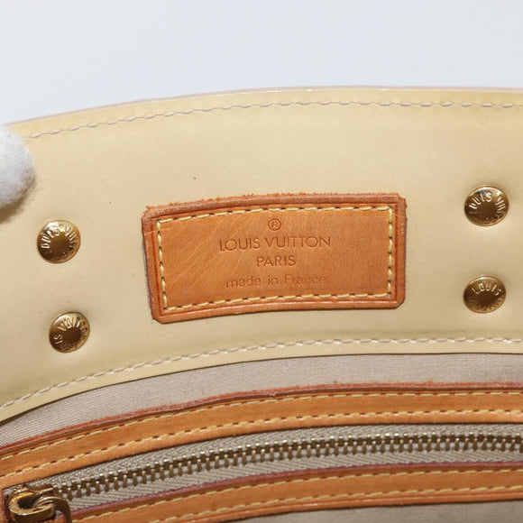 LOUIS VUITTON Monogram Vernis Reade PM Hand Bag Beige M91144 LV Auth ti3878