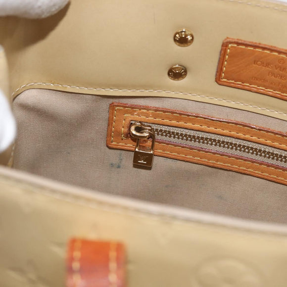 LOUIS VUITTON Monogram Vernis Reade PM Hand Bag Beige M91144 LV Auth ti3878